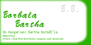 borbala bartha business card